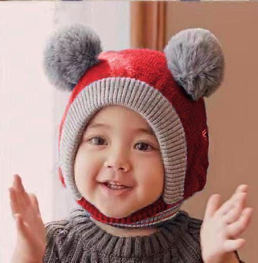 Kids Winter wool caps Star-02