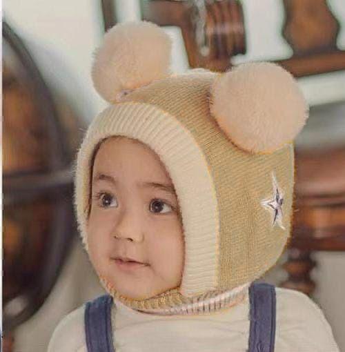 Kids Winter wool caps Star-04